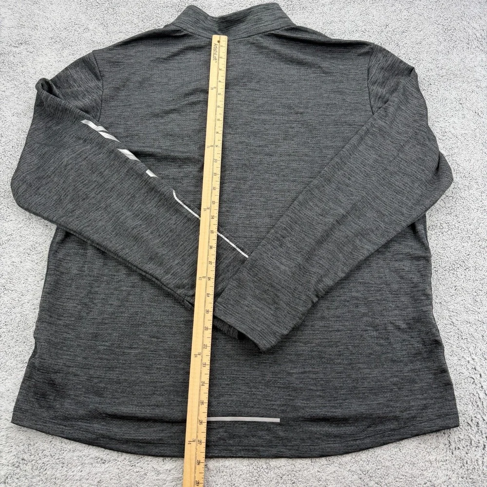 Nike Running Pullover Mens XL Gray 1/4 Zip Waffle Grid Mock Performance Swoosh